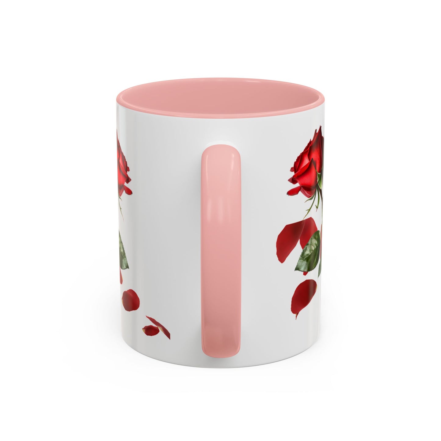 Red Rose Petals Accent Coffee Mug | 11oz 15oz