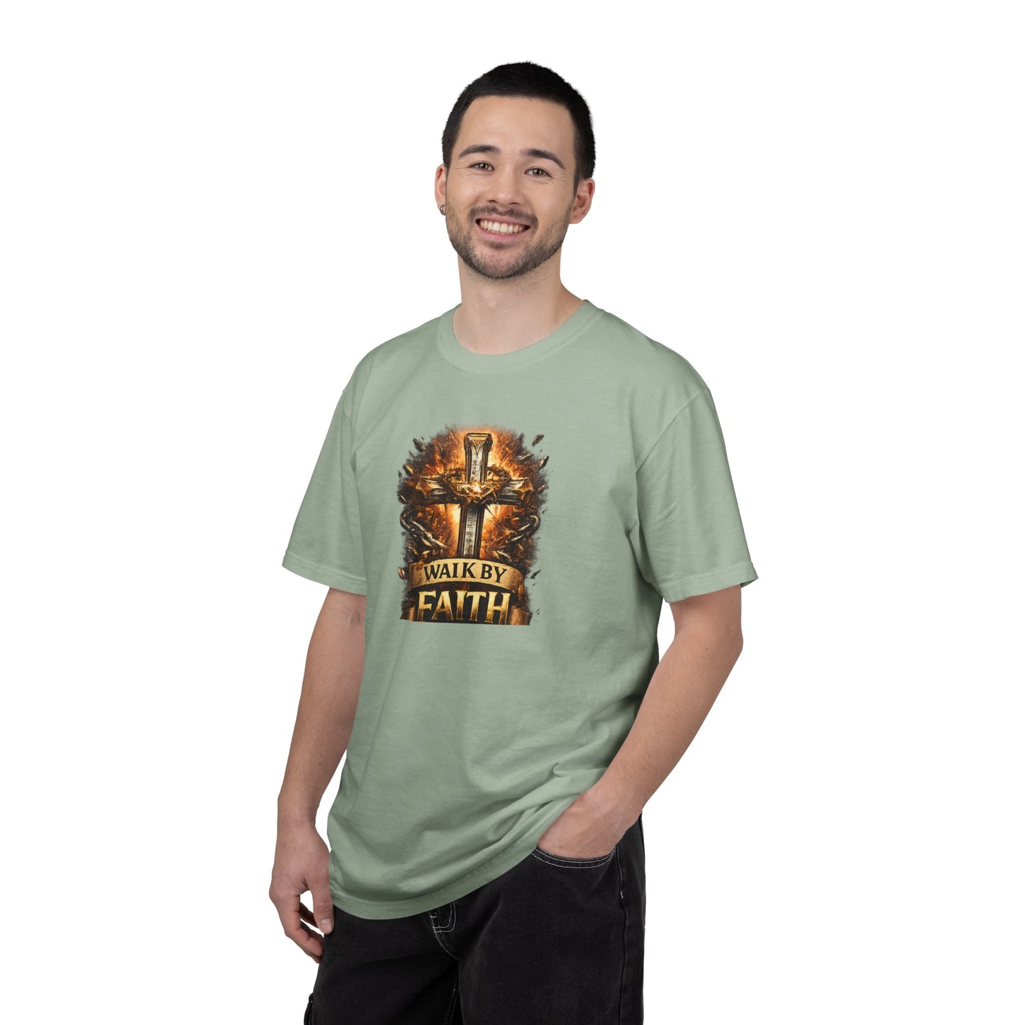 Walk By Faith T-Shirt — Christian Armor Graphic Tee
