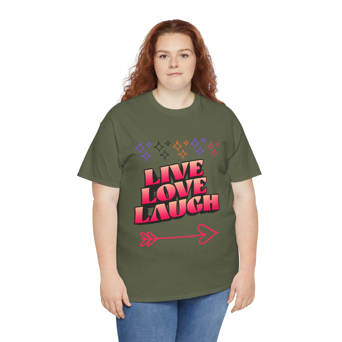 Live Love Laugh Women's Tee — Inspirational Graphic T-Shirt