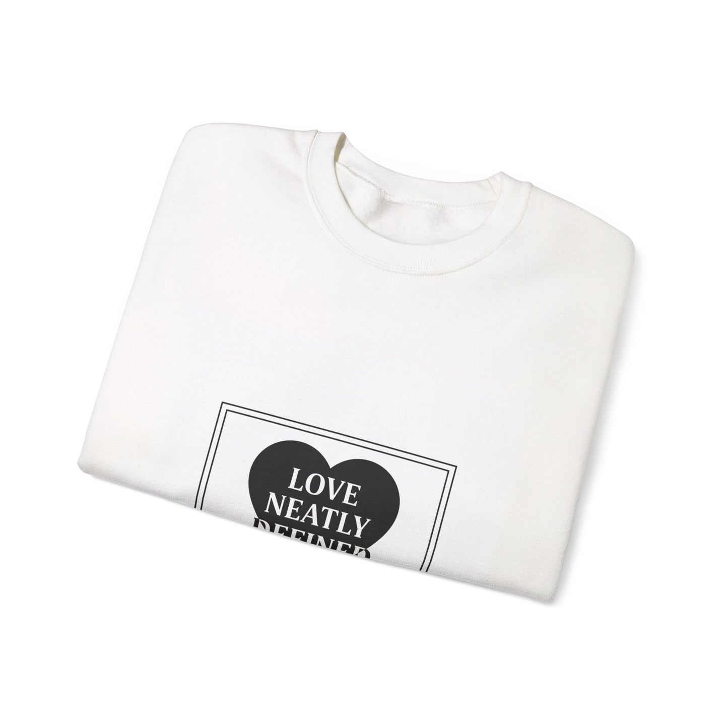 Love Neatly Defined Crewneck Sweatshirt | Editorial Black and White Love Print