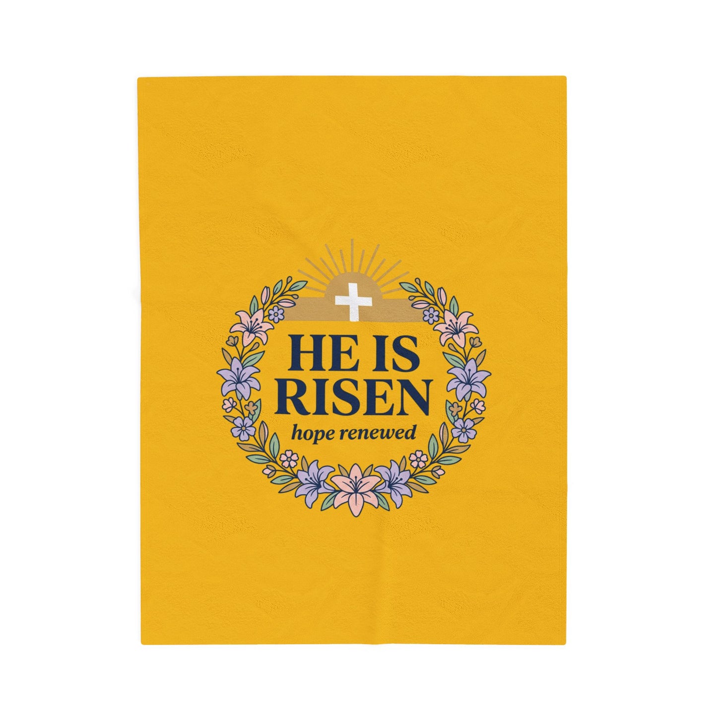 He Is Risen Velveteen Blanket | Easter Christian, Resurrection Scripture