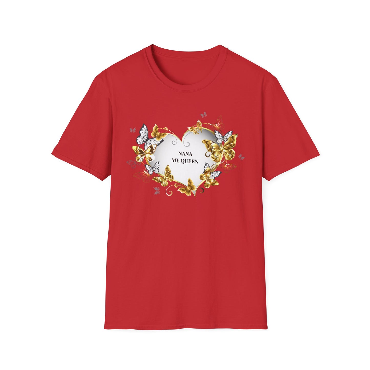 Nana My Queen Butterfly Heart T-Shirt — Grandma Mother's Day Gift