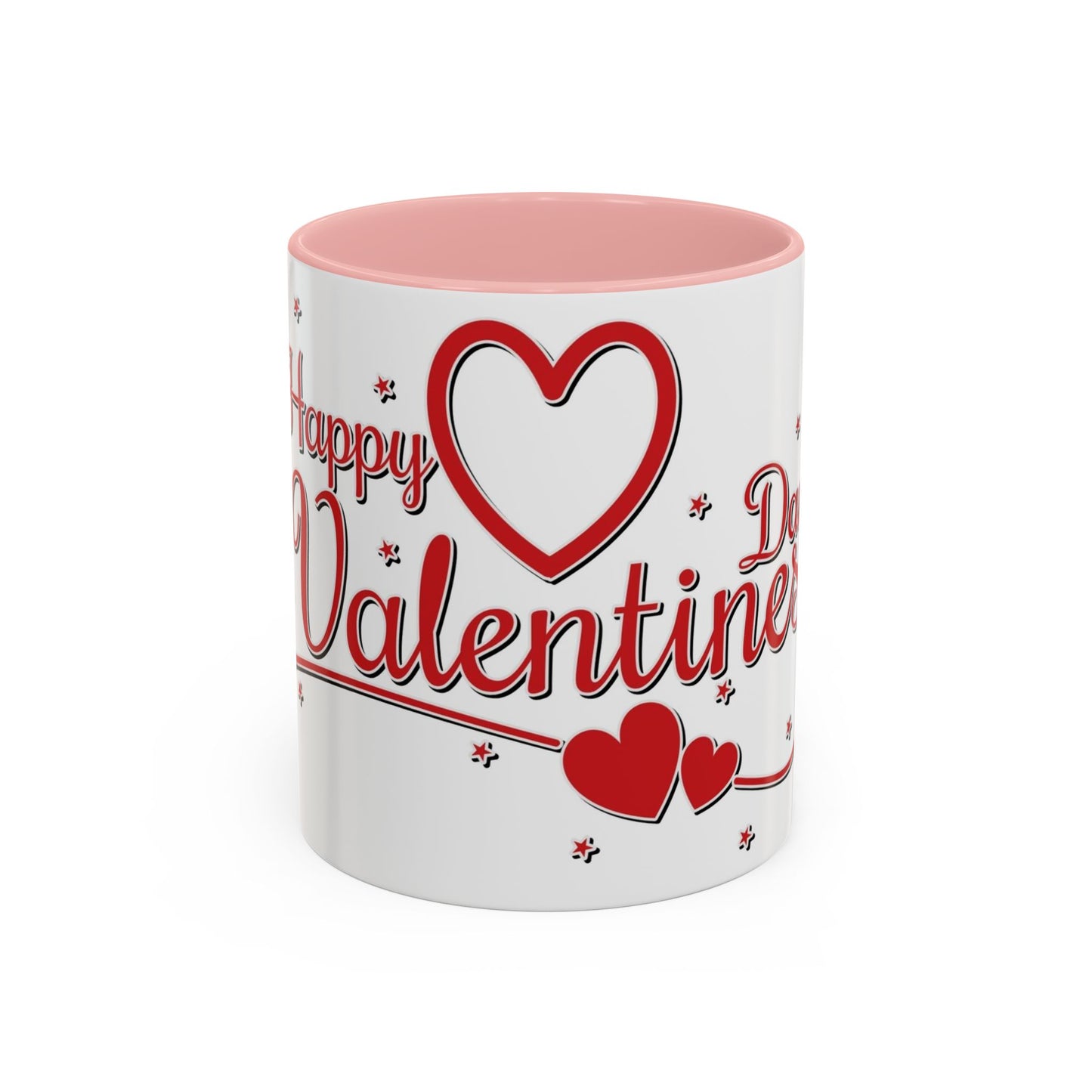 Happy Valentine's Day Heart Design Mug | Accent Coffee Mug 11oz/15oz