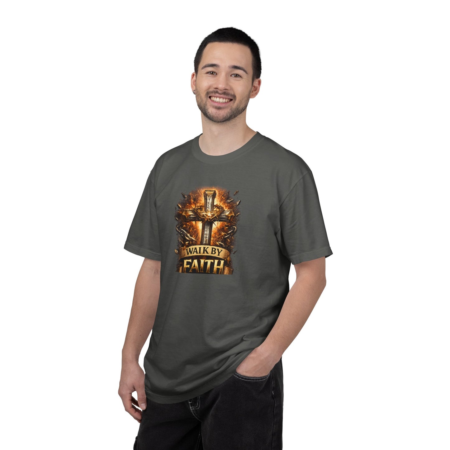 Walk By Faith T-Shirt — Christian Armor Graphic Tee