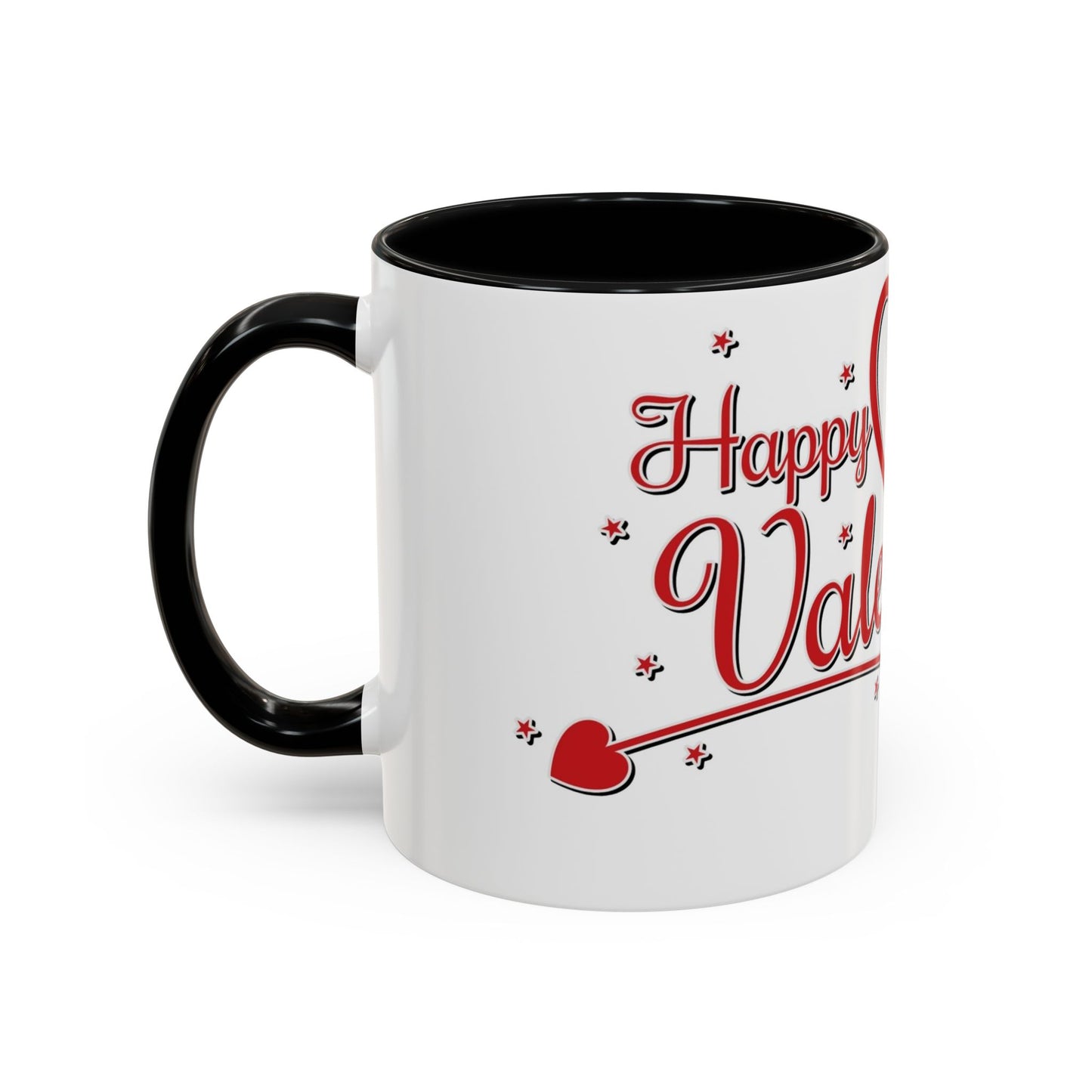 Happy Valentine's Day Heart Design Mug | Accent Coffee Mug 11oz/15oz
