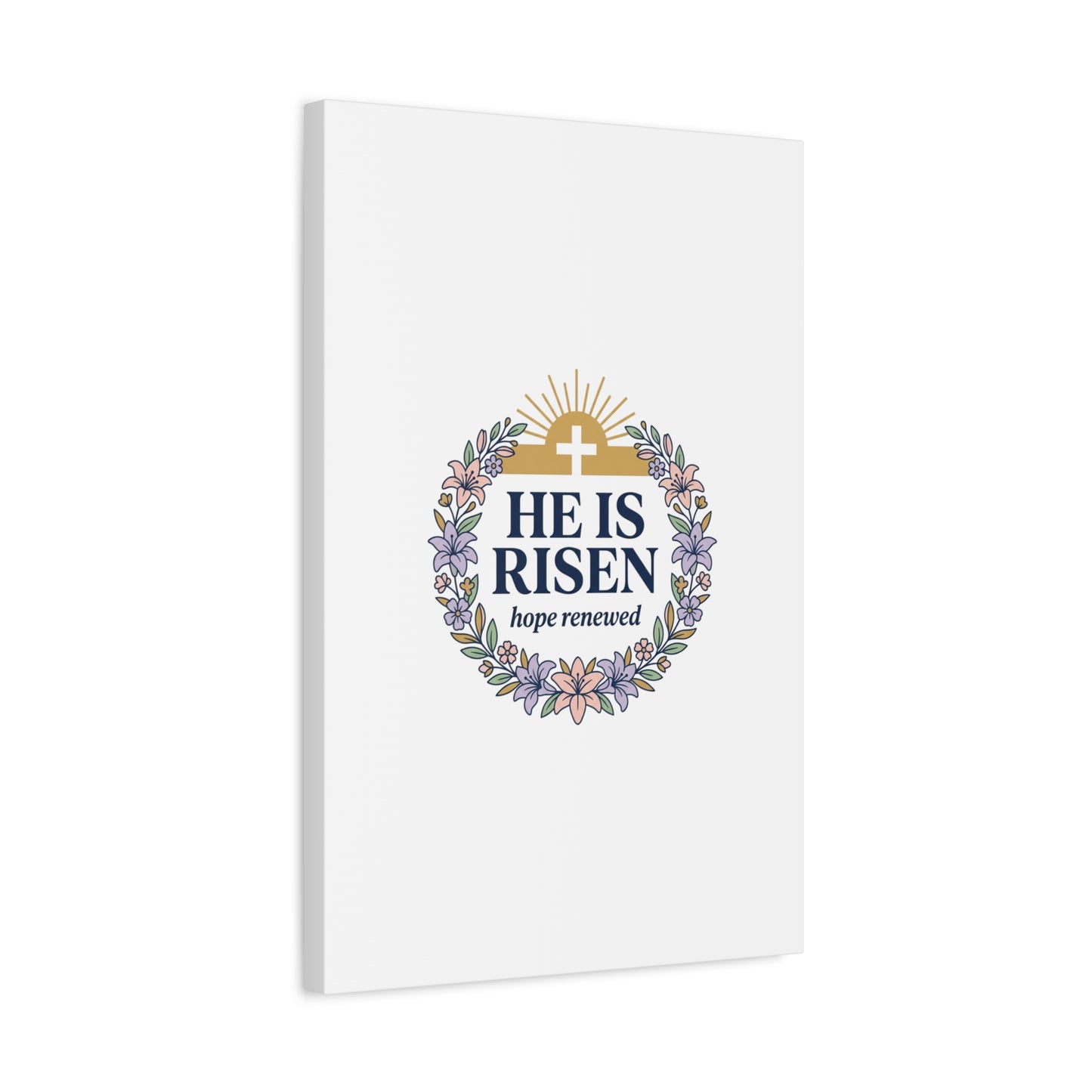 He Is Risen Canvas | Christian Easter Wall Art, Resurrection Scripture