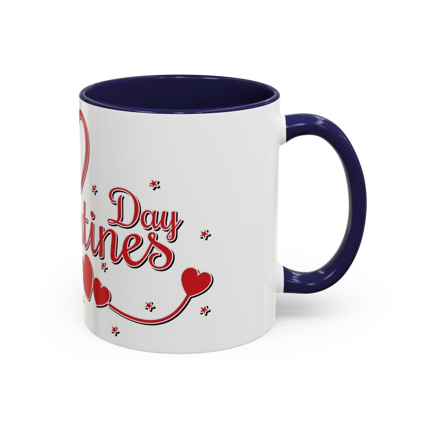 Happy Valentine's Day Heart Design Mug | Accent Coffee Mug 11oz/15oz