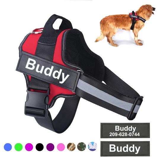 Personalized  NO PULL  Pet Harness Vest For Small Large Dog Custom Patch Pet Supplies