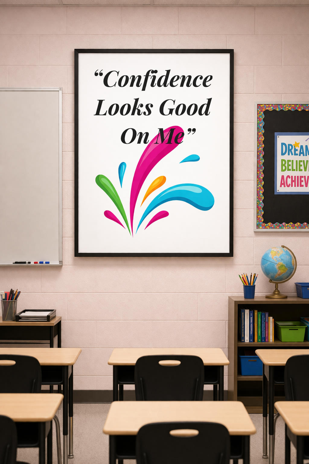 Matte Poster — “Confidence Looks Good On Me” Inspirational Wall Art
