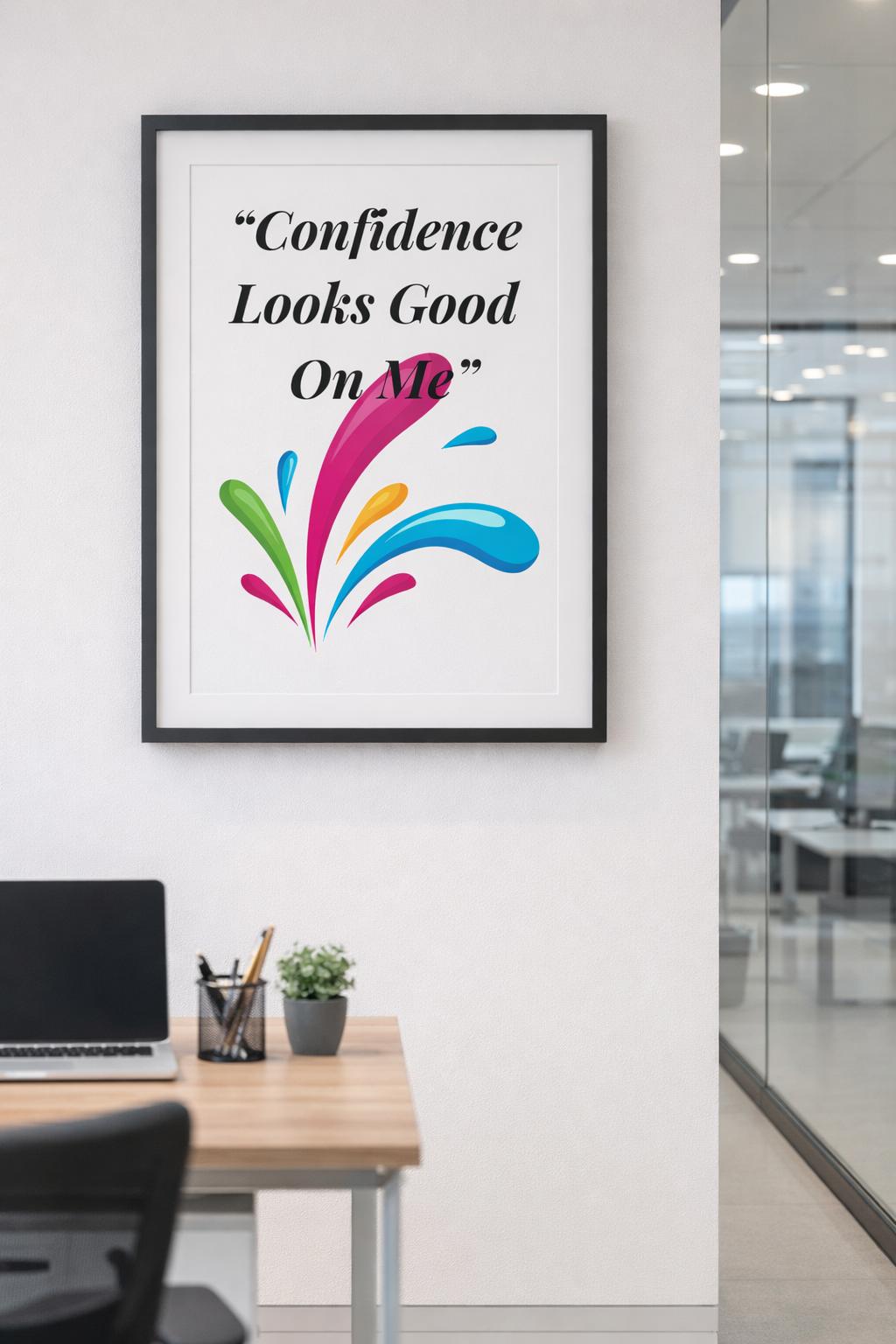 Matte Poster — “Confidence Looks Good On Me” Inspirational Wall Art