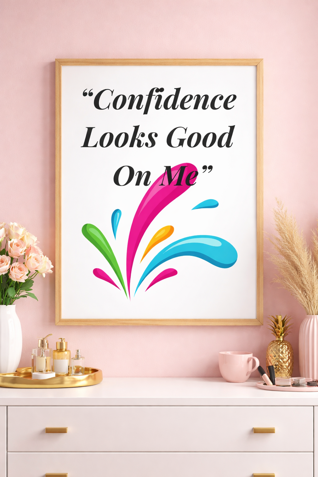 Matte Poster — “Confidence Looks Good On Me” Inspirational Wall Art